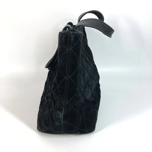 CHANEL Matelasse Quilted CC Mark turnlock Shoulder Bag 2WAY Tote Bag suede Black - Picture 11 of 16